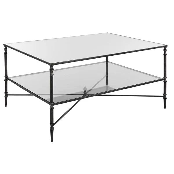 HENZLER MIRRORED STEEL COFFEE TABLE