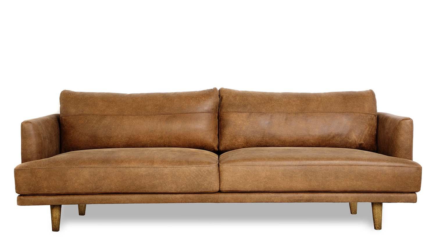 Ruby Leather 3 Seat Sofa