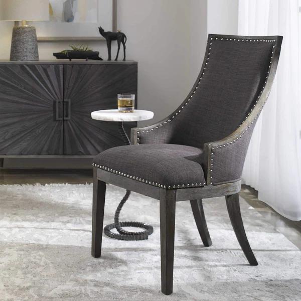 CHARCOAL ADRIAN ACCENT CHAIR