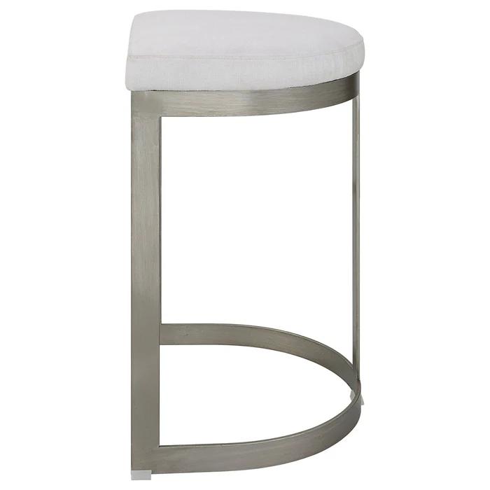 IVANNA BACKLESS SILVER COUNTER STOOL