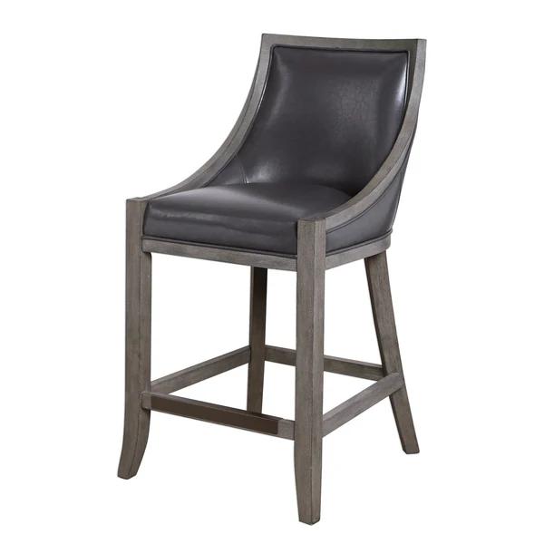 ELOWEN LEATHER COUNTER STOOL