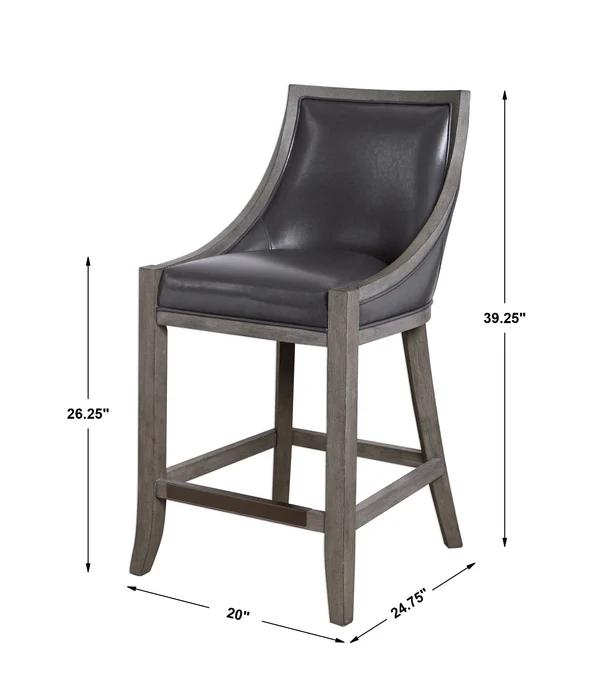 ELOWEN LEATHER COUNTER STOOL