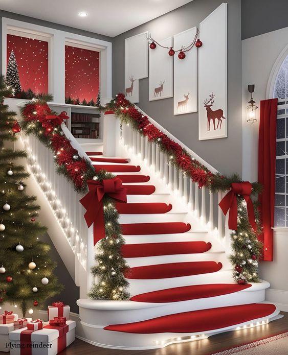 A Stairway To Holiday Magic: Transform Your Steps Into A Festive Focal Point