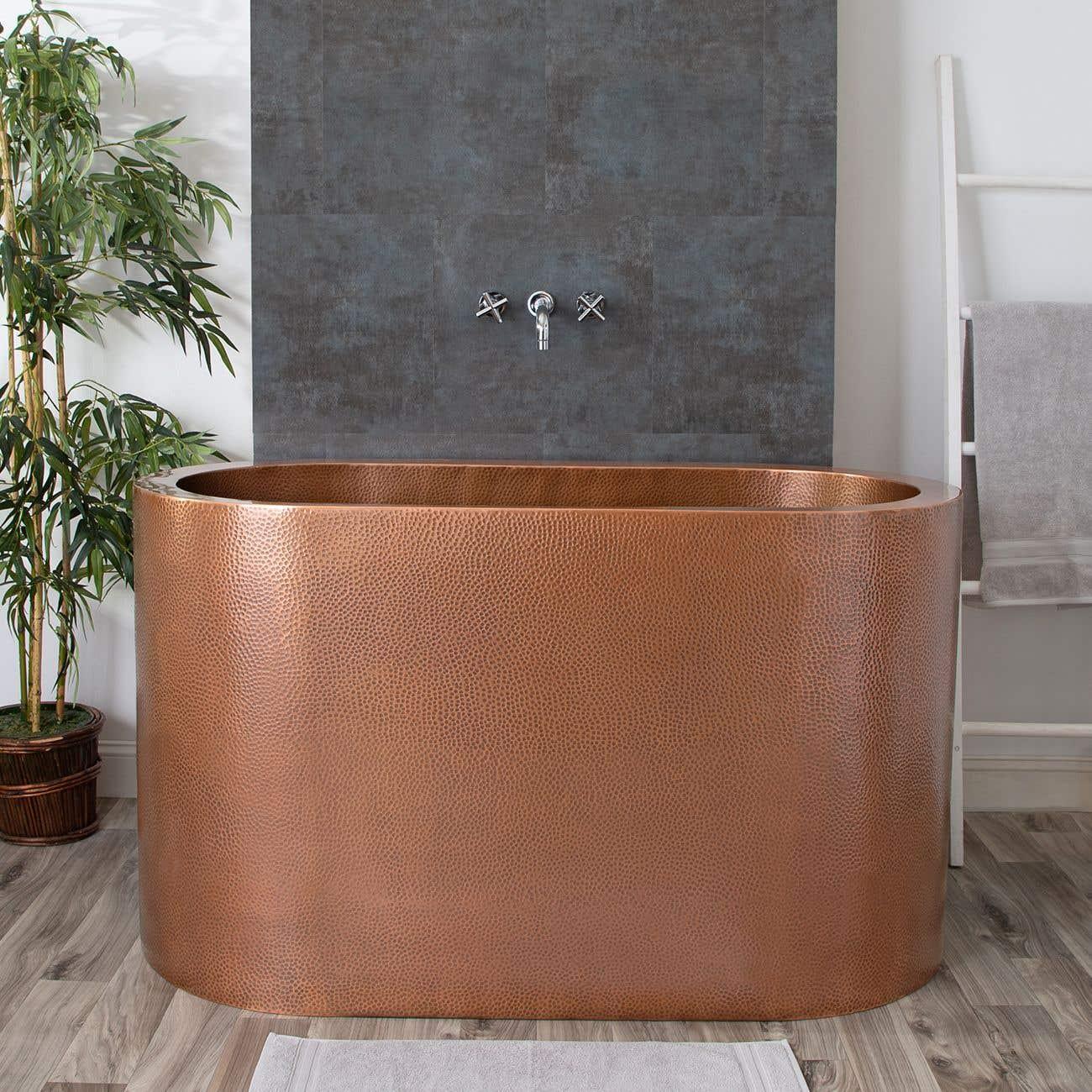 AKIHABARA 60 INCH COPPER JAPANESE SOAKING TUB