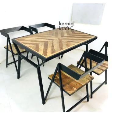 Mosaic Table Top Industrial Chair Dining Set For Bar