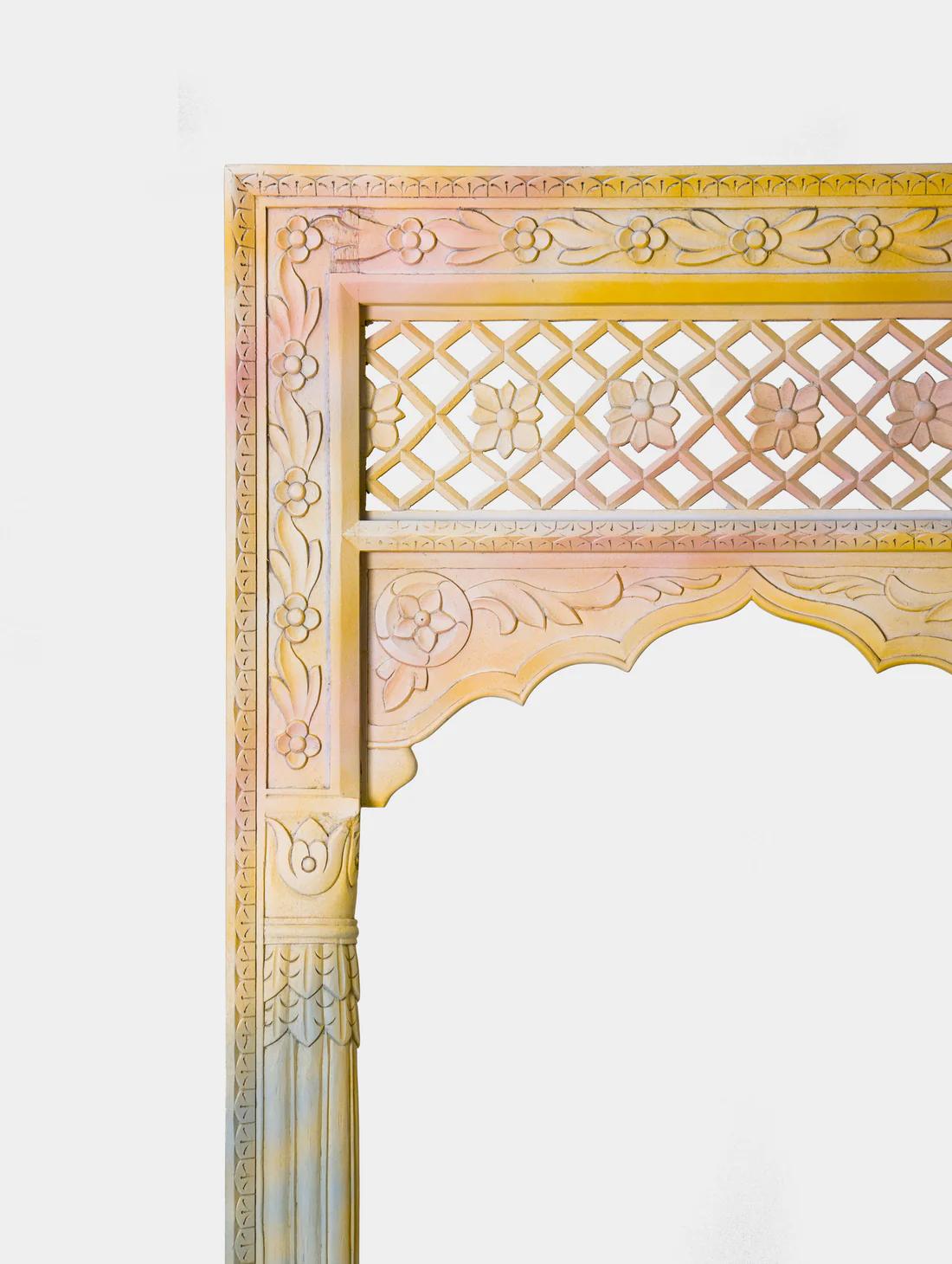 Multicolor Carved Mirror