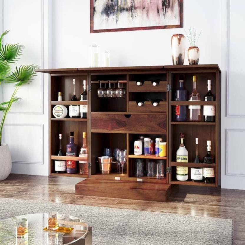 Sheesham Solid Wooden Bar Cabinet