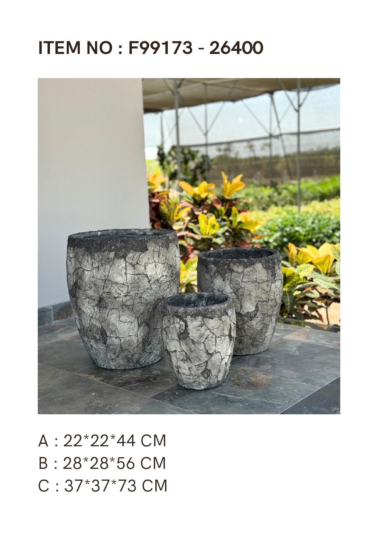 Fiber Cement Clay Planters Item 603