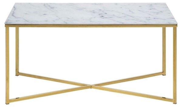 Alisma Coffee Table Marble/gold 90x50