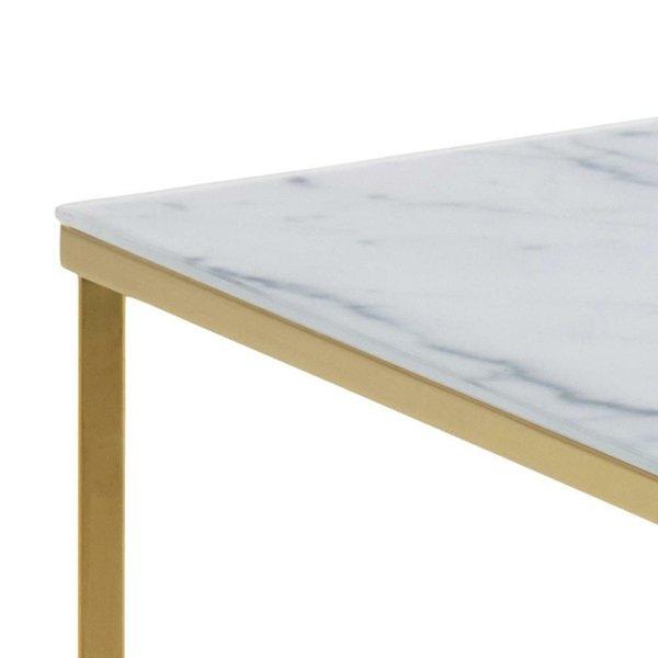 Alisma Coffee Table Marble/gold 90x50