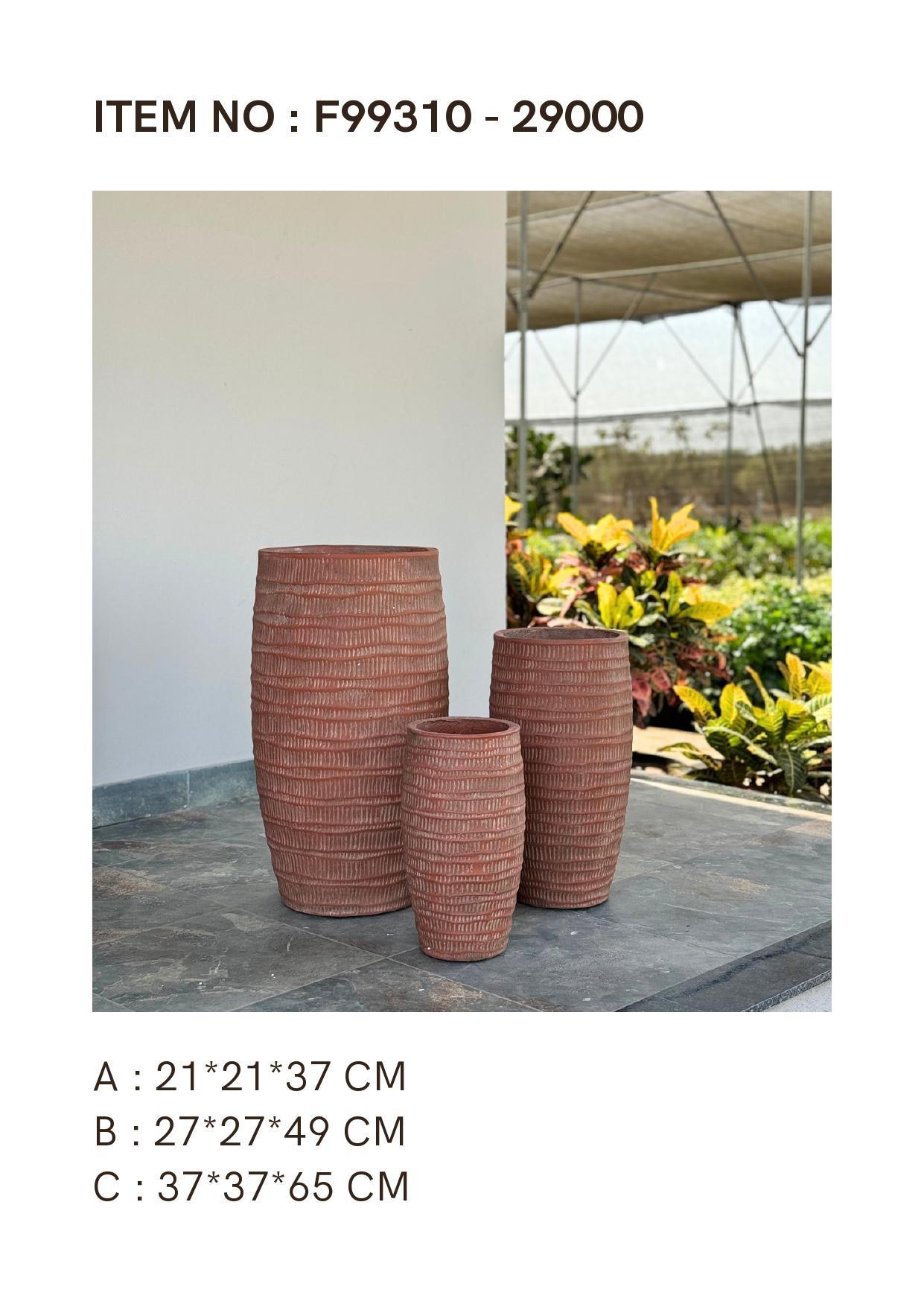 FIBER CEMENT CLAY PLANTERS ITEM 605