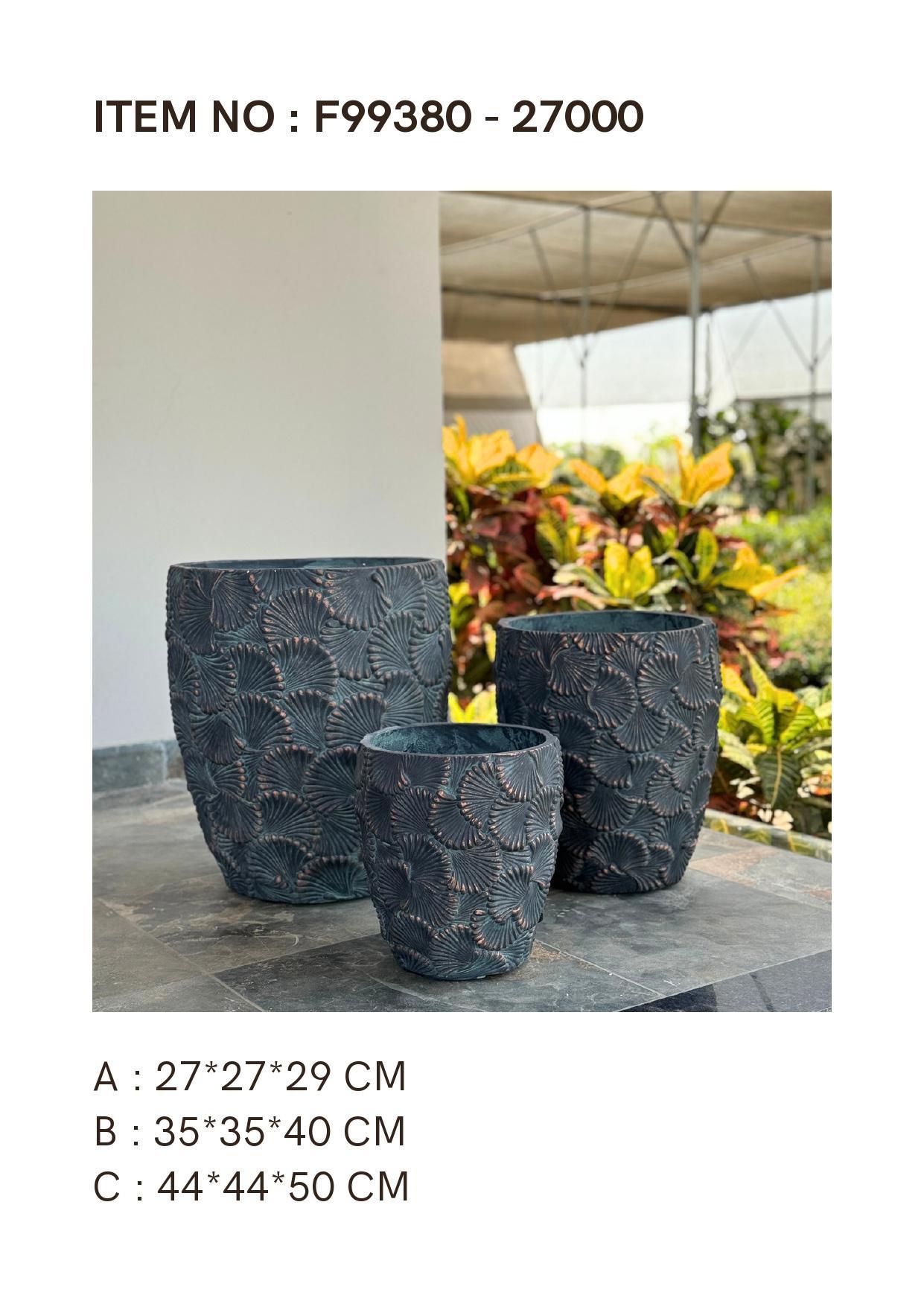 FIBER CEMENT CLAY PLANTERS ITEM 606