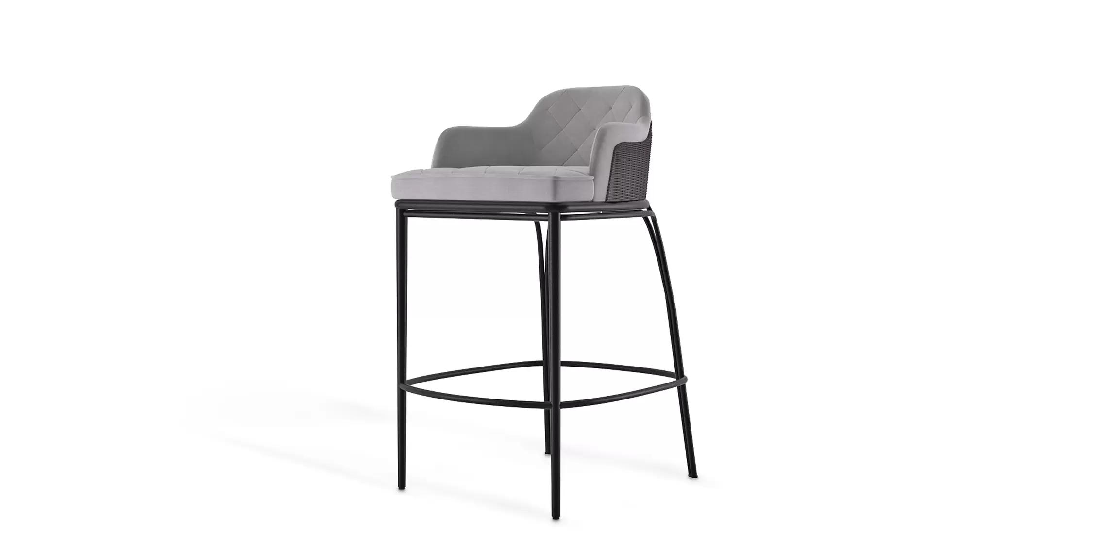 Charla Grey Bar Chair