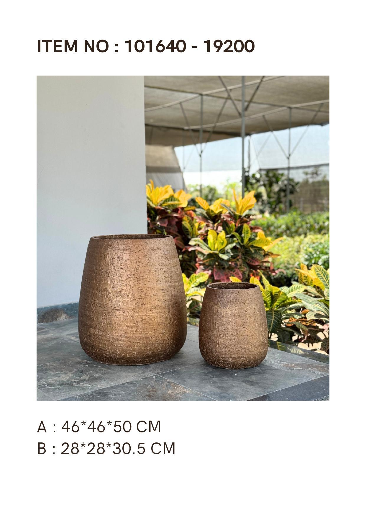 FIBER CEMENT CLAY PLANTERS ITEM 6010