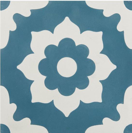 Floris Denim Encaustic Bathroom Tile