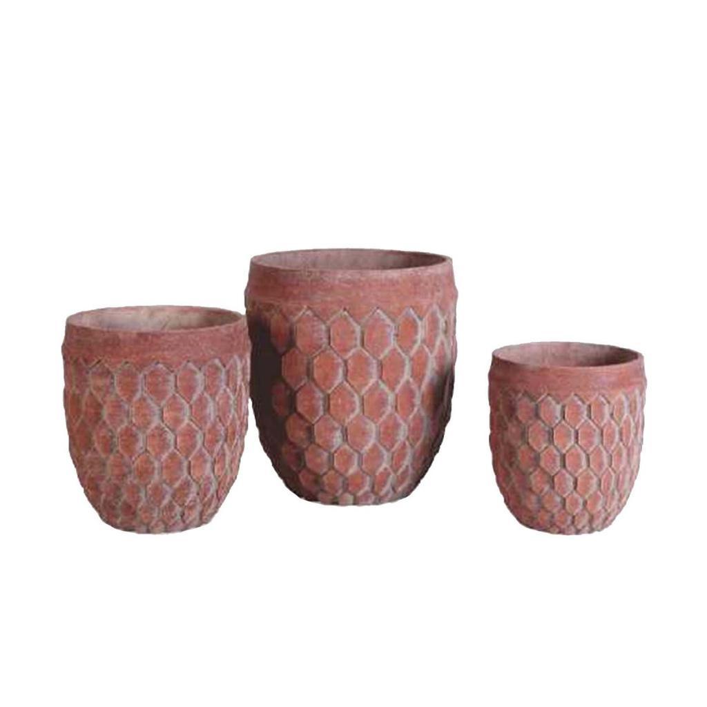 Fiber Cement Clay Planters Item 6012