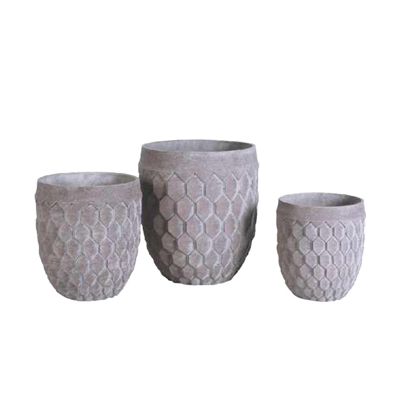 FIBER CEMENT CLAY PLANTERS ITEM 6012