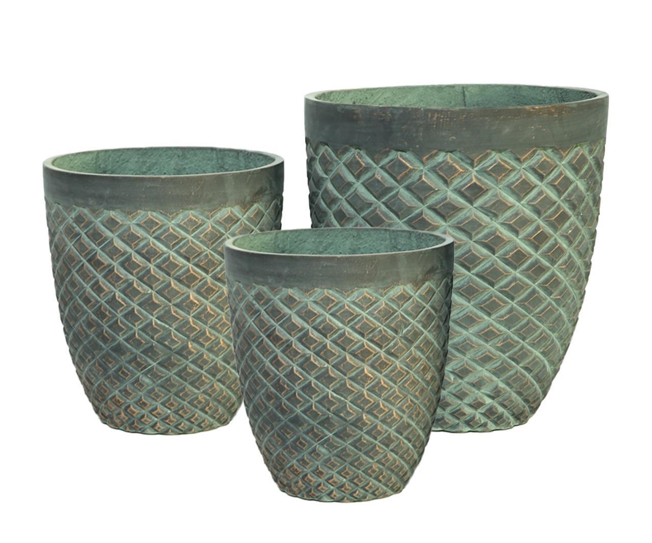 Fiber Cement Clay Planters Item 6016