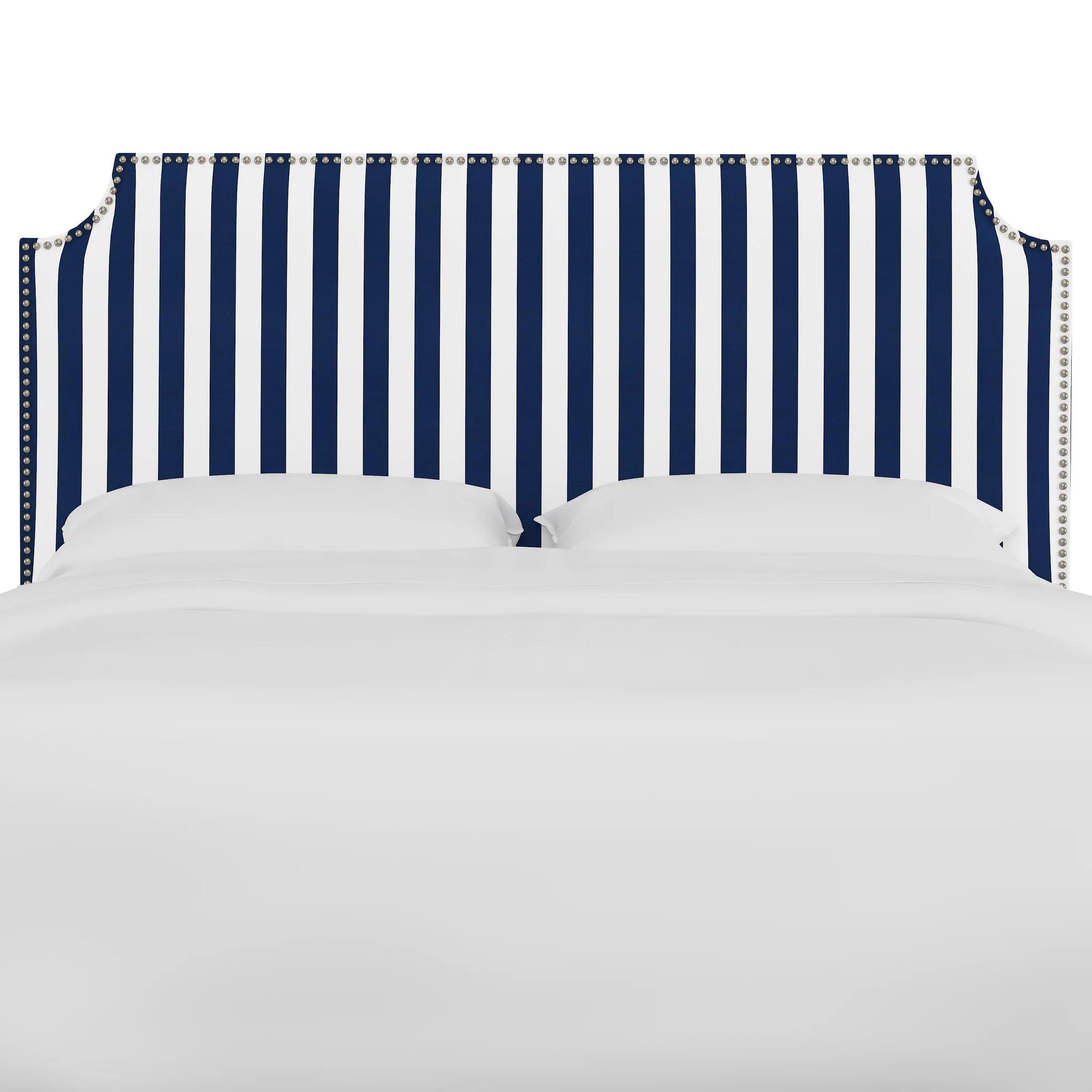 Cabana Upholstered Headboard - Navy And White