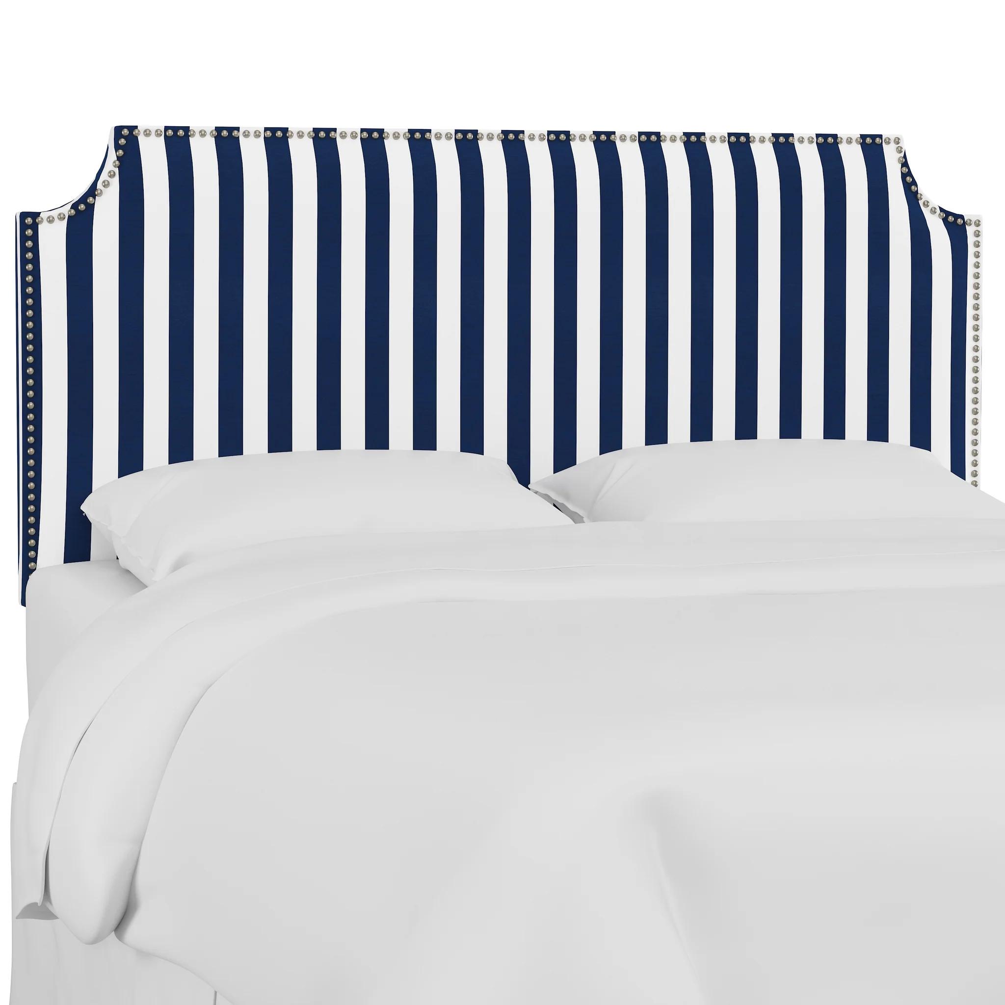 Cabana Upholstered Headboard - Navy And White