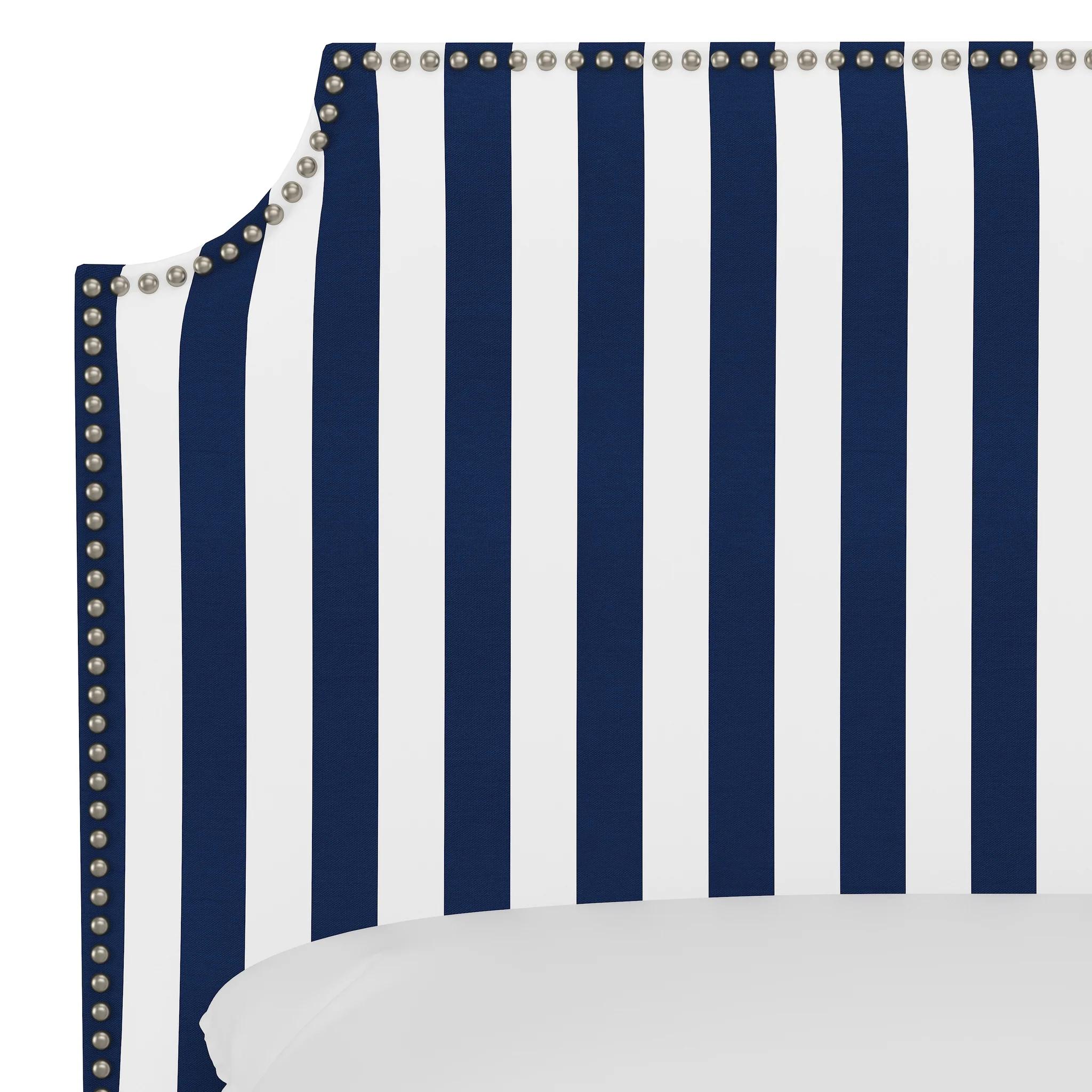 Cabana Upholstered Headboard - Navy And White