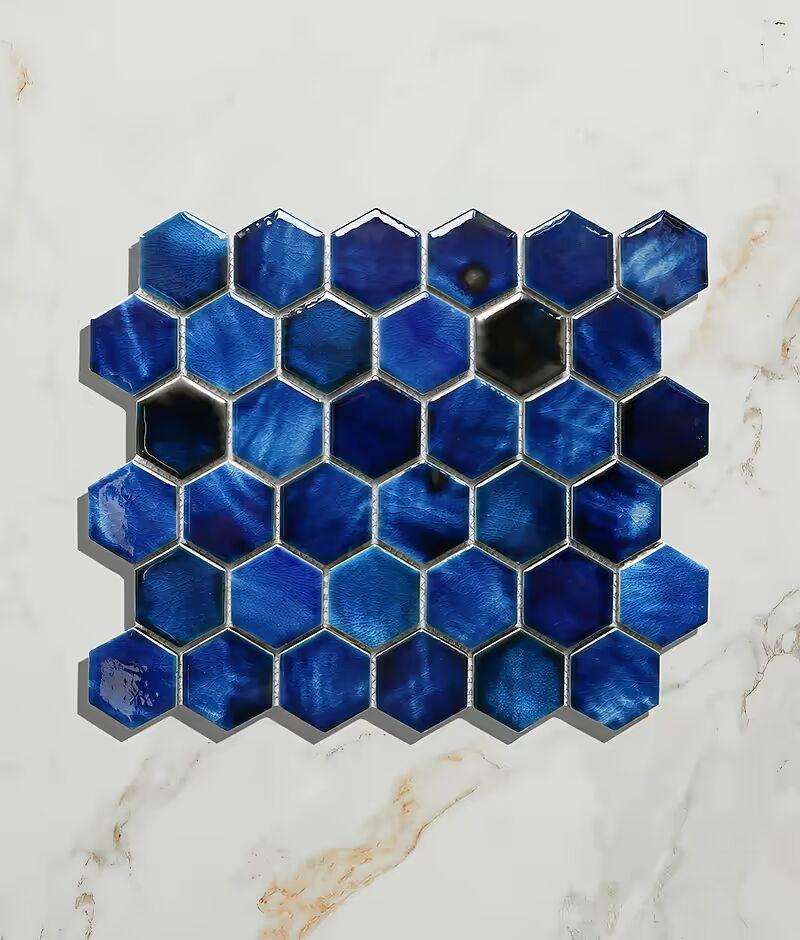 Akazu   Porcelain   Cobalt   Mosaic