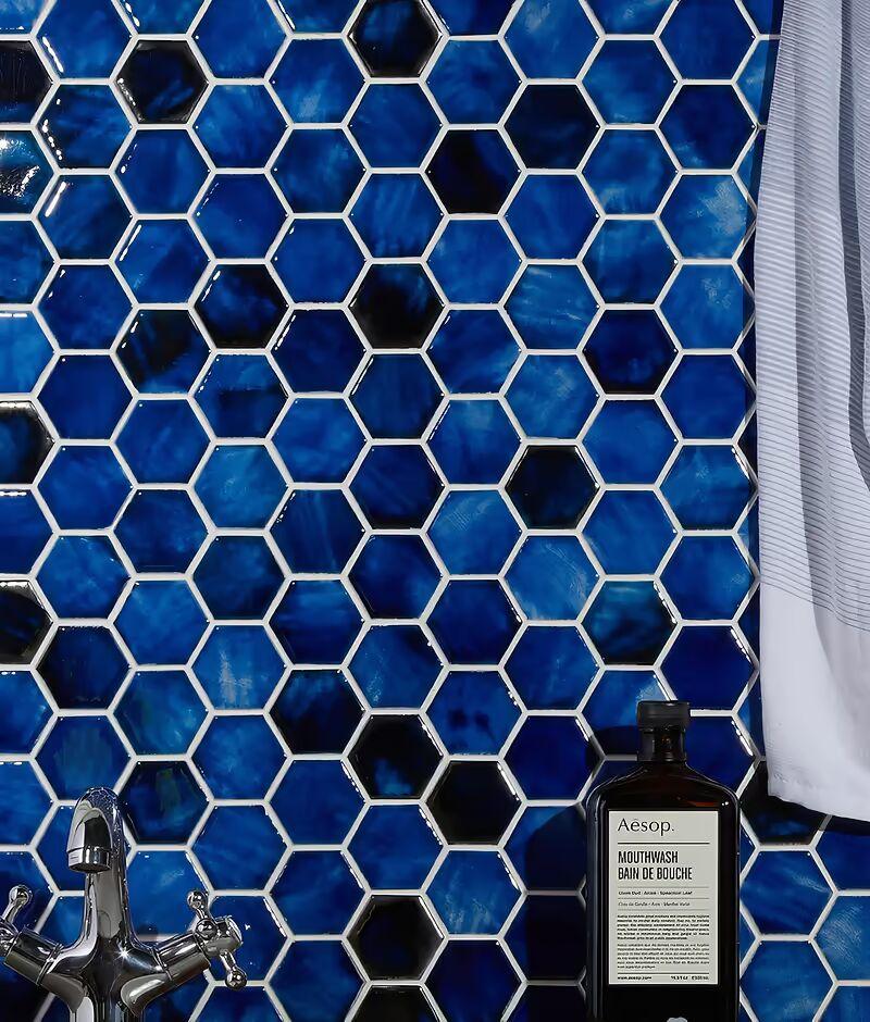 Akazu   Porcelain   Cobalt   Mosaic