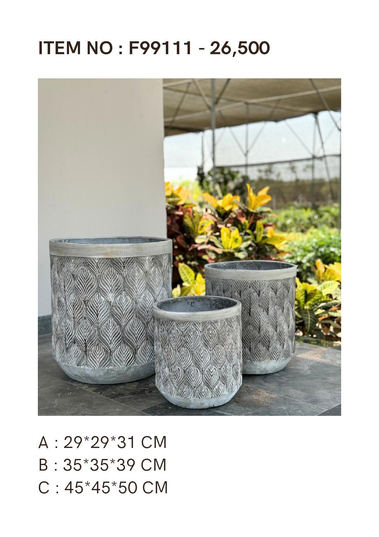 FIBER CEMENT CLAY PLANTERS ITEM 601