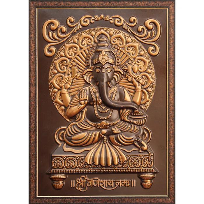 Antique Gold Shree Ganesh Wall Art