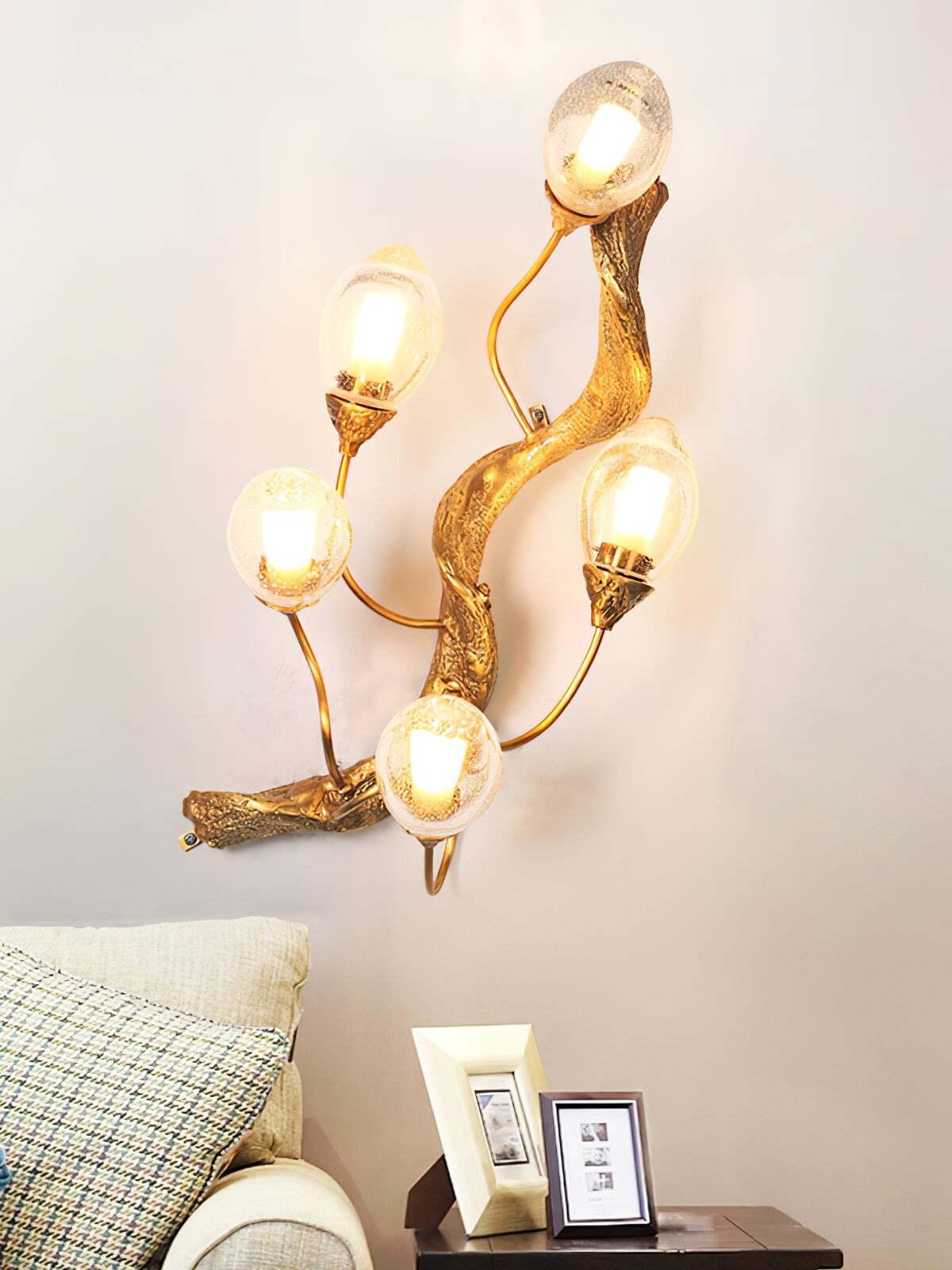 Lotus Brass Wall Lamp