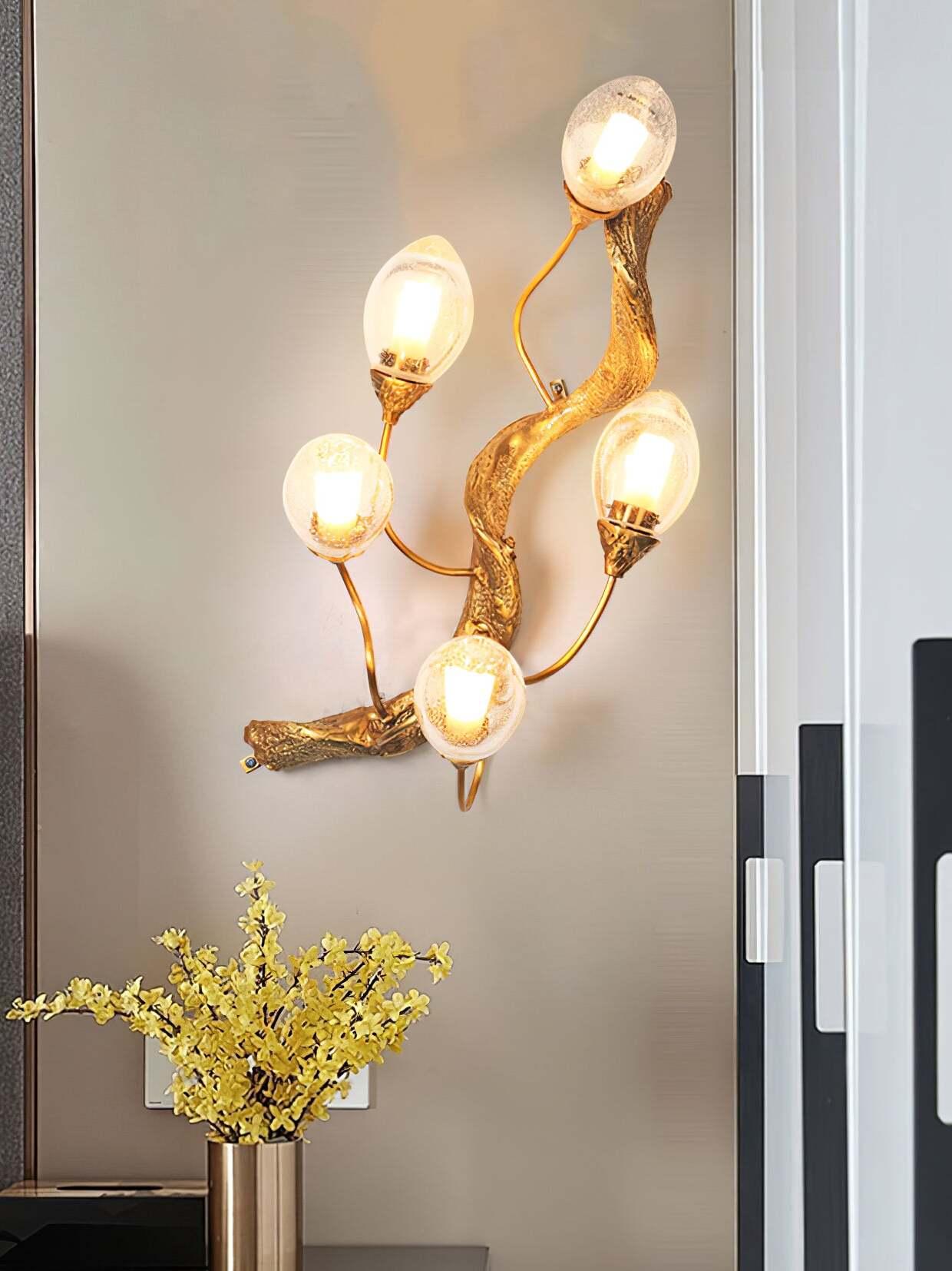 Lotus Brass Wall Lamp