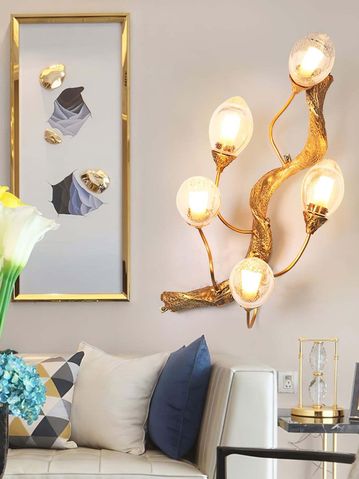 Lotus Brass Wall Lamp