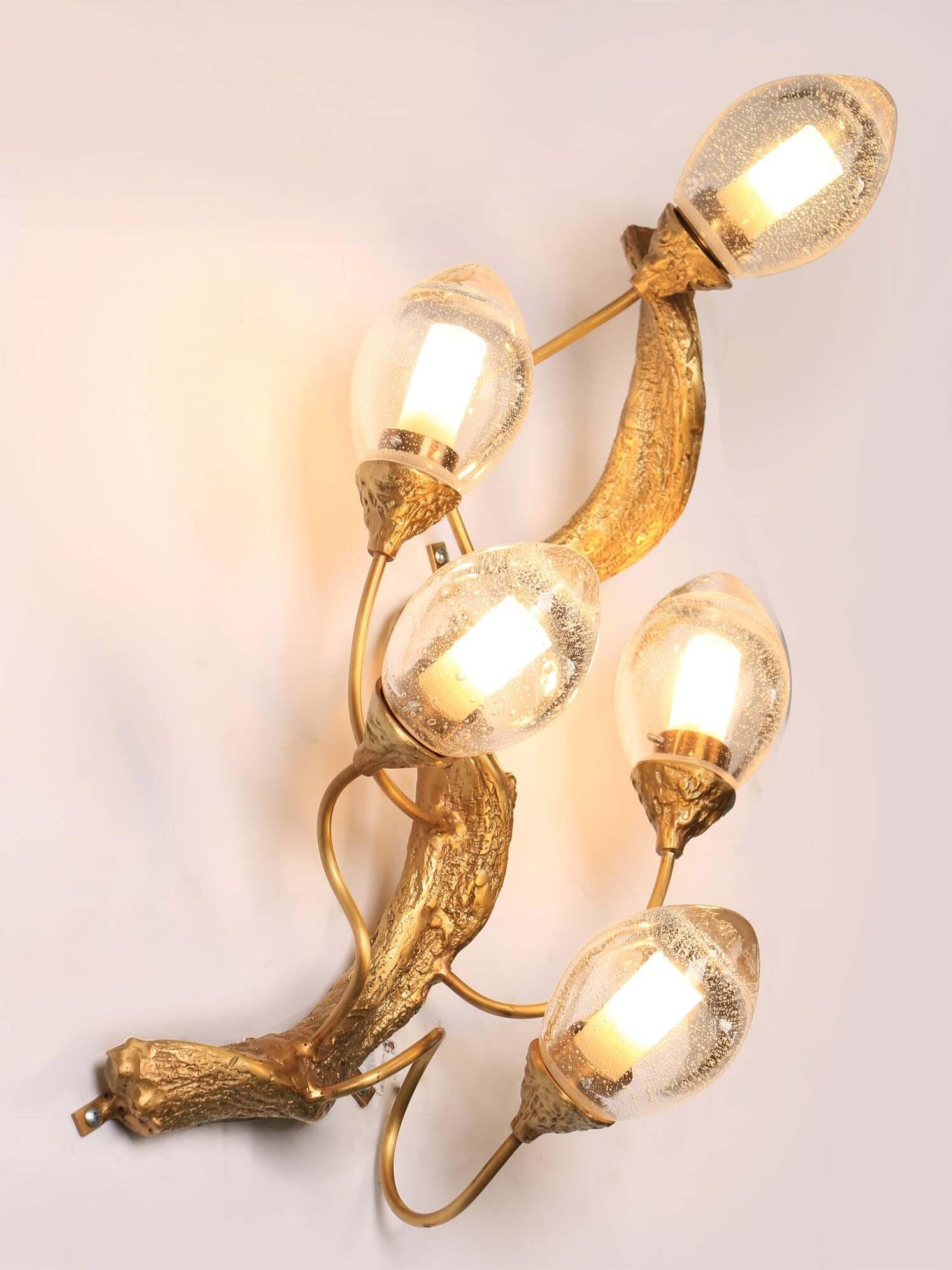 Lotus Brass Wall Lamp