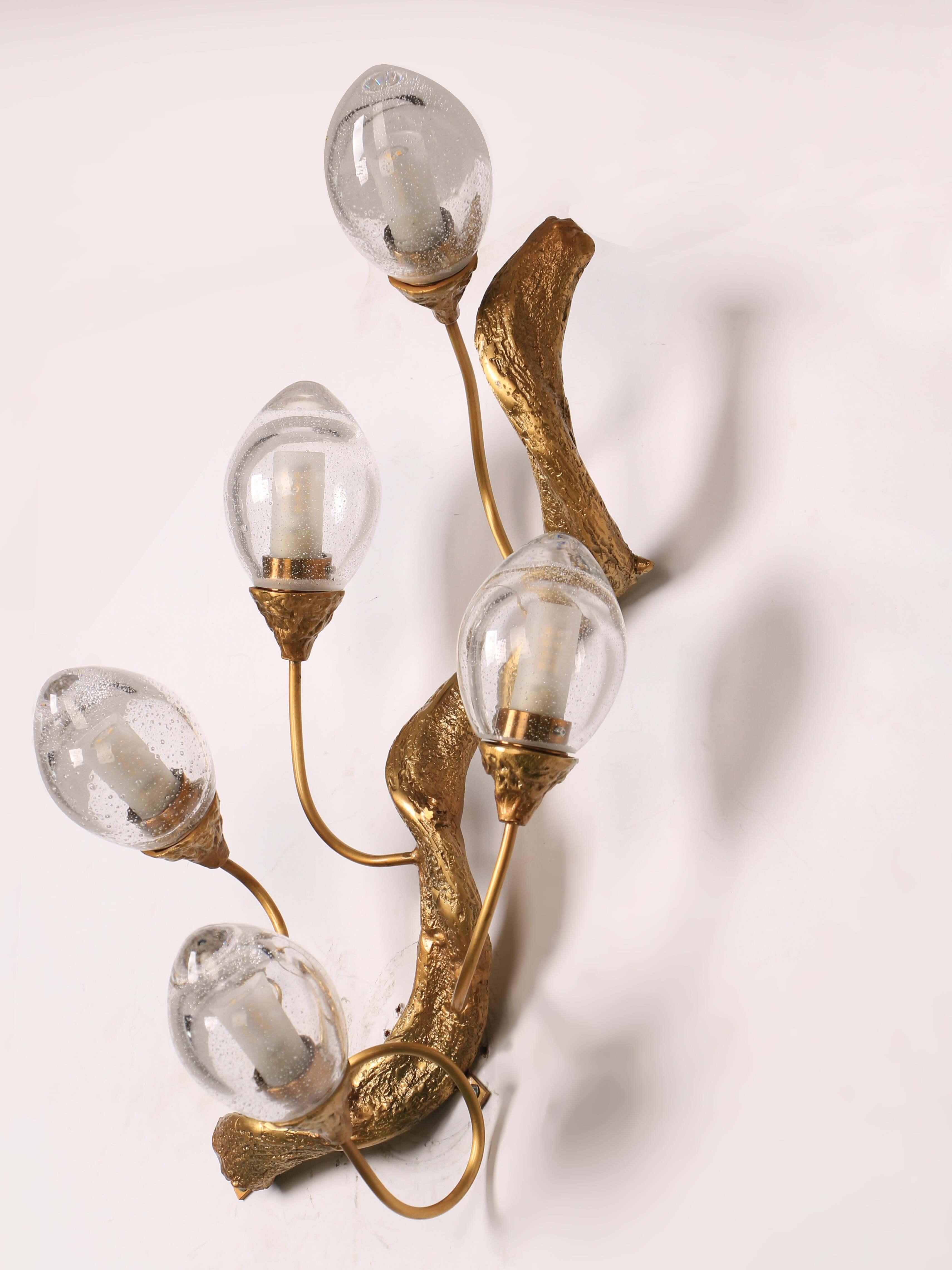 Lotus Brass Wall Lamp