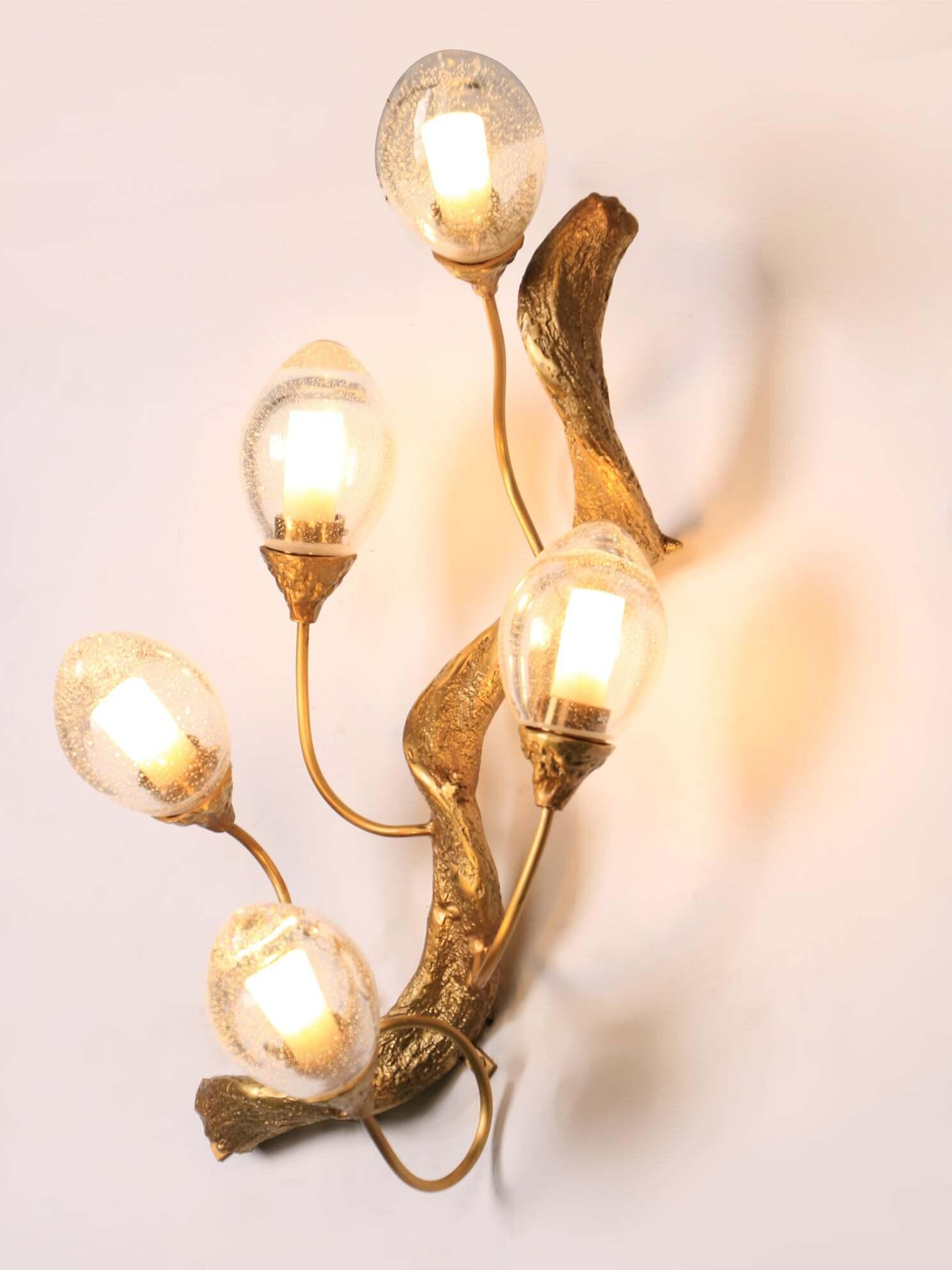 Lotus Brass Wall Lamp