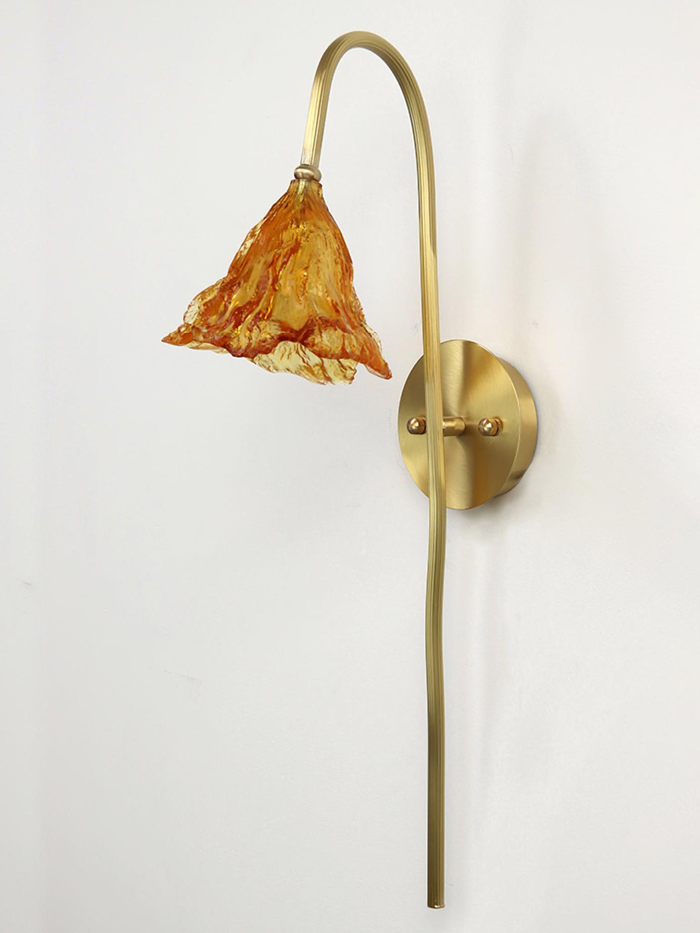 Lotus Amber Wall Lamp