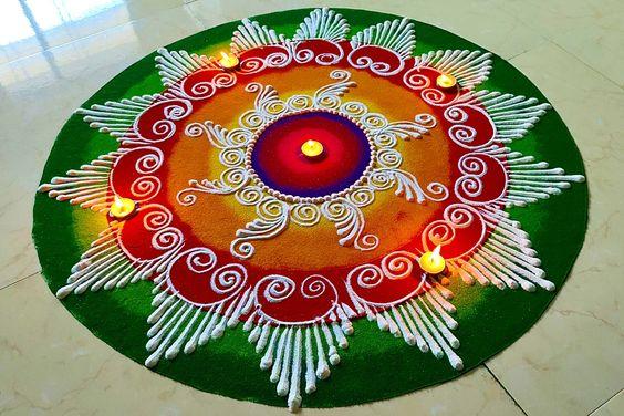 Relaxing Rangoli Art